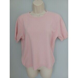Vintage Cashmere Sweater Women XL Pink Lord & Taylor